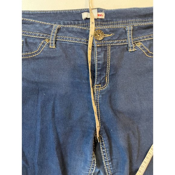 Bongo Womens Jeans Tapered Leg Mid Rise Stretch Five Design Pockets Blue Size 13 - Picture 4 of 10